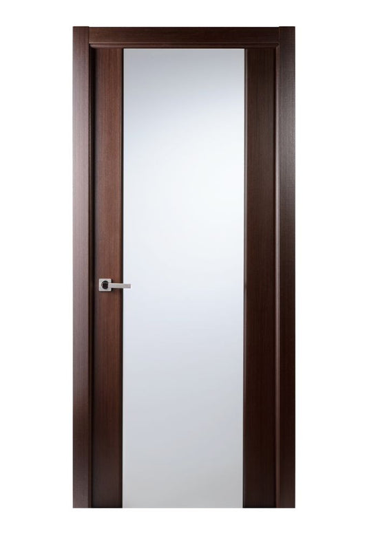 Gran 202 Interior Door In A Wenge Finish W/ Frosted Glass