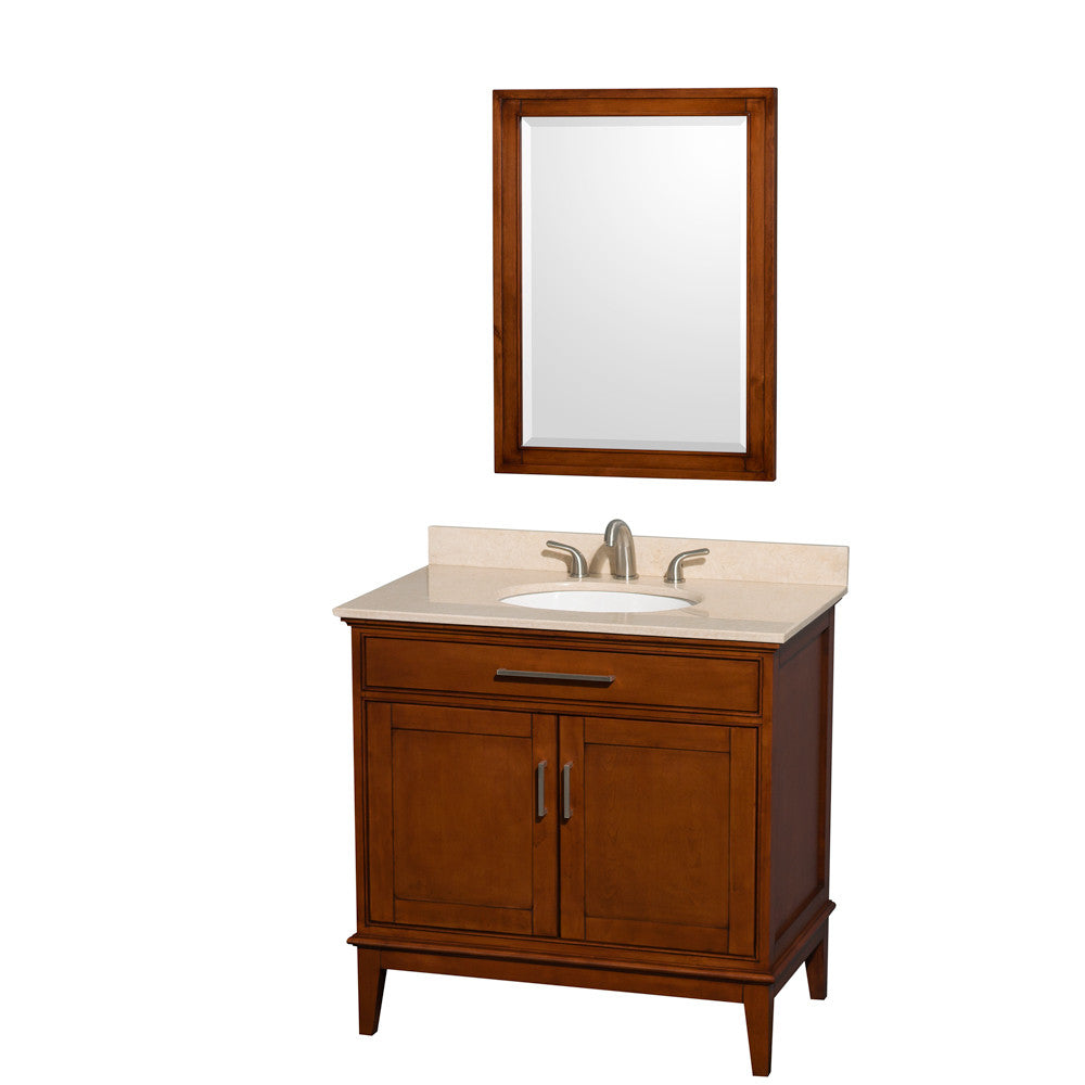 Hatton 36-Inch Single Bathroom Vanity - Light Chestnut