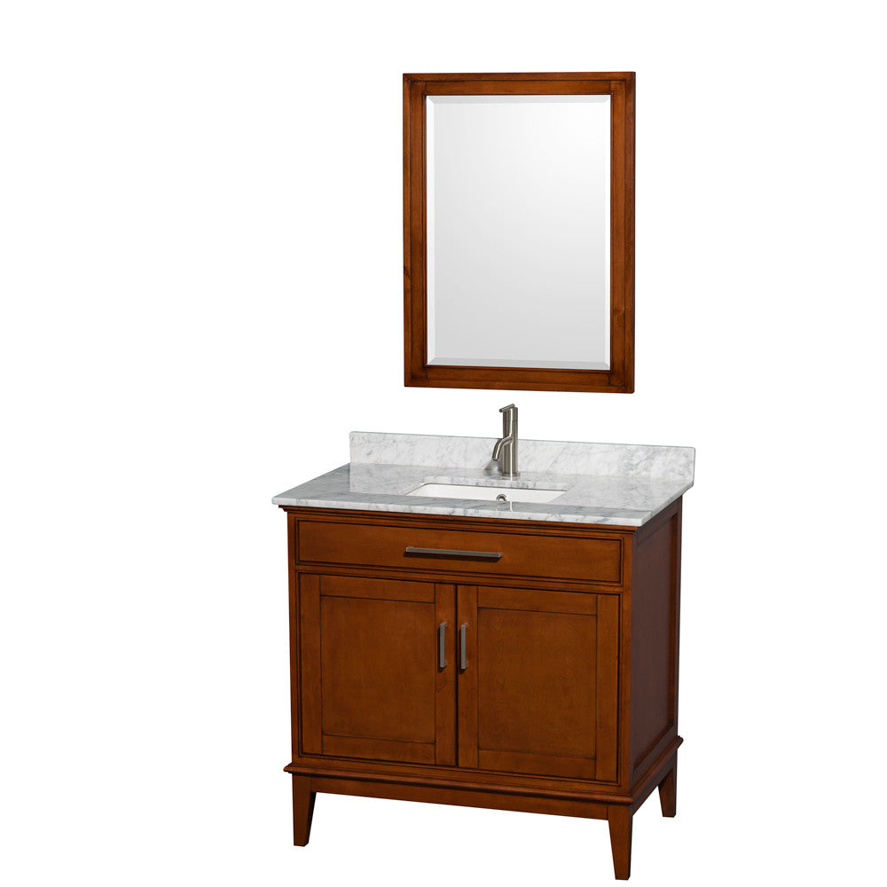 Hatton 36-Inch Single Bathroom Vanity - Light Chestnut