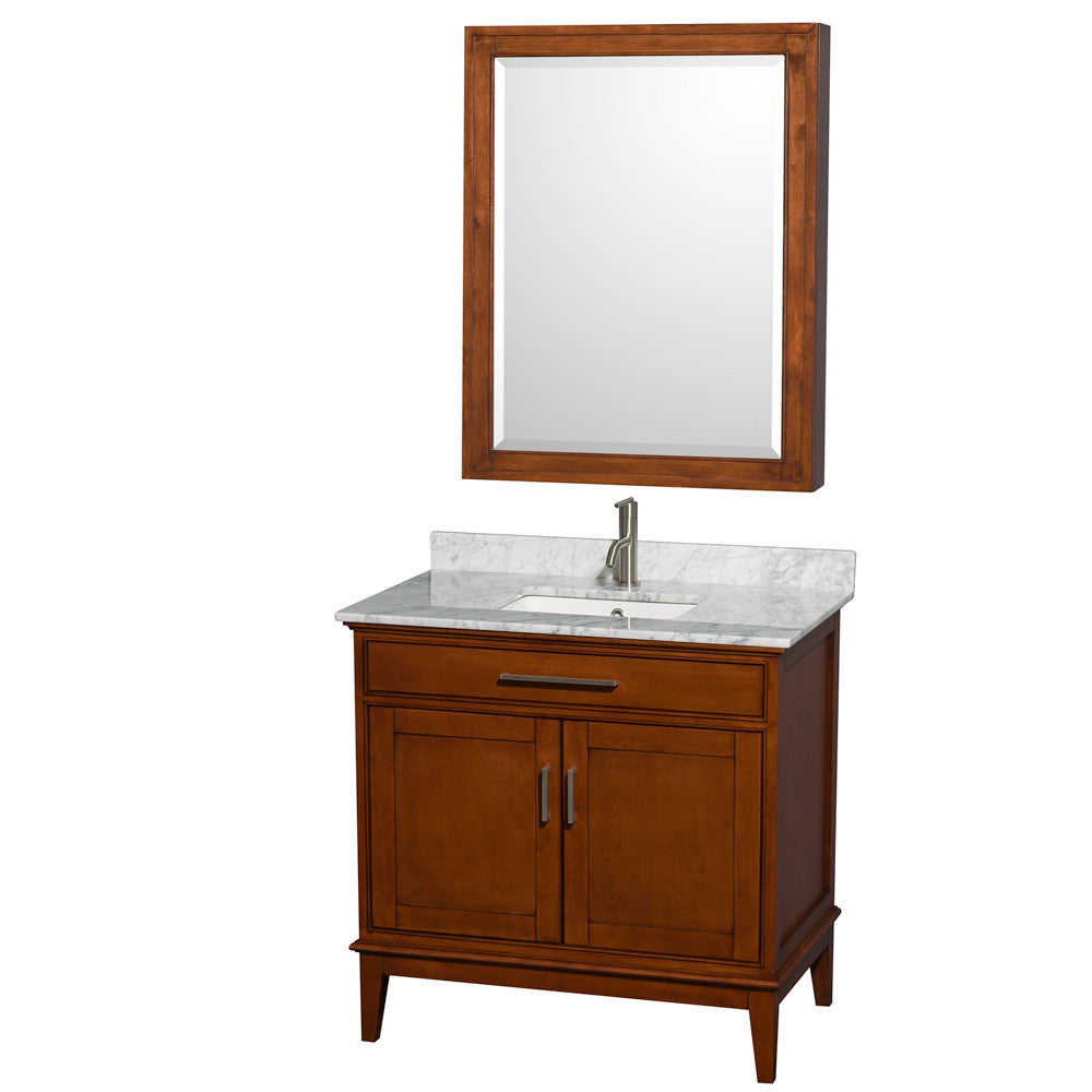 Hatton 36-Inch Single Bathroom Vanity - Light Chestnut