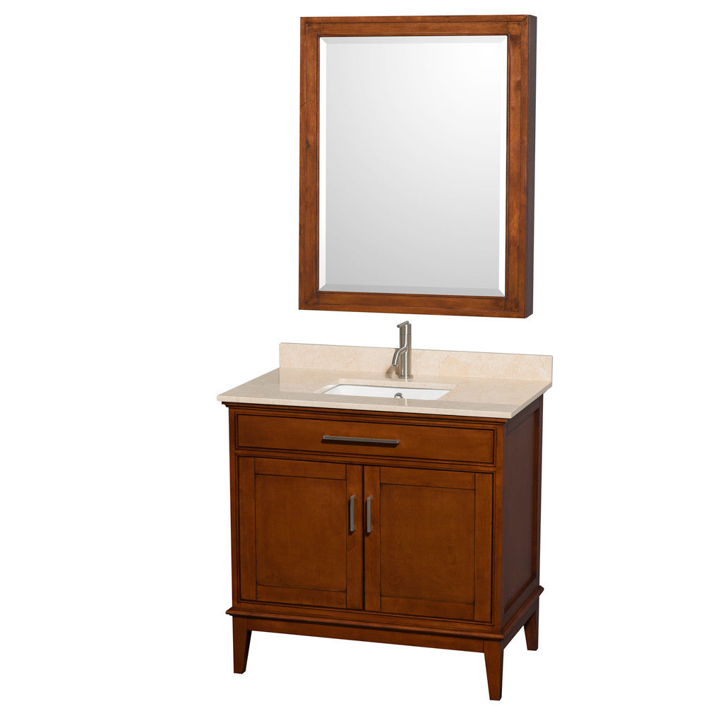 Hatton 36-Inch Single Bathroom Vanity - Light Chestnut