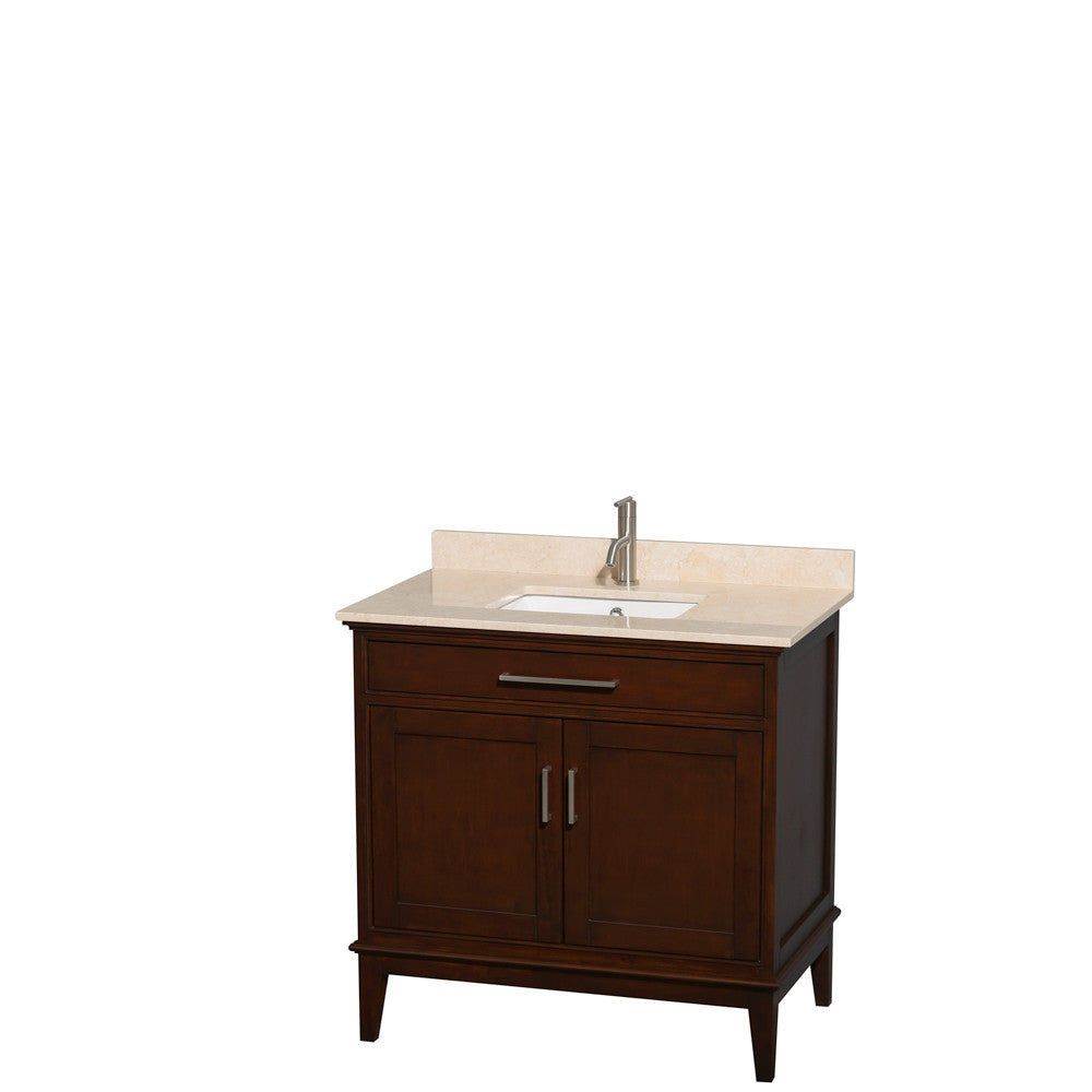 Hatton 36-Inch Single Bathroom Vanity - Dark Chestnut