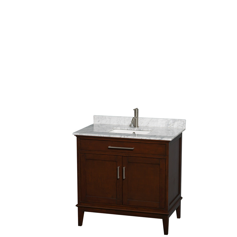 Hatton 36-Inch Single Bathroom Vanity - Dark Chestnut