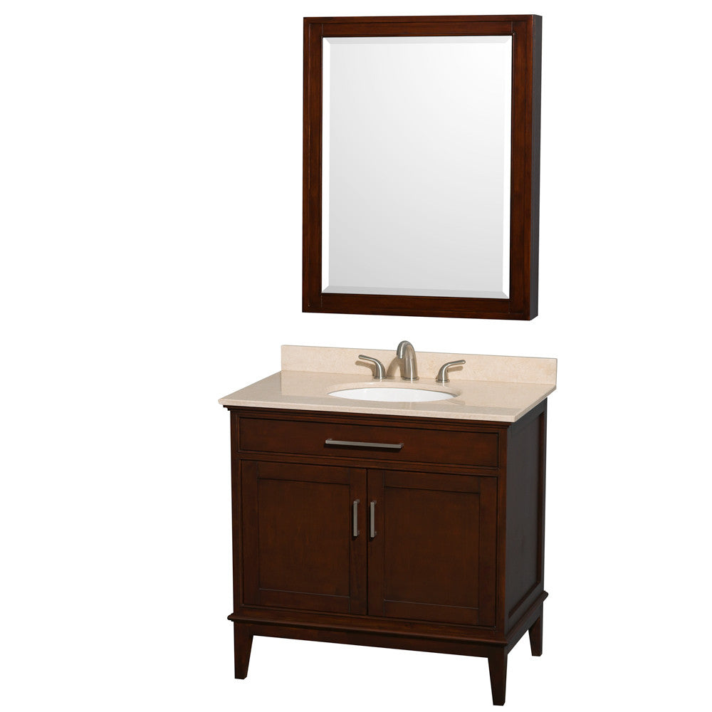 Hatton 36-Inch Single Bathroom Vanity - Dark Chestnut