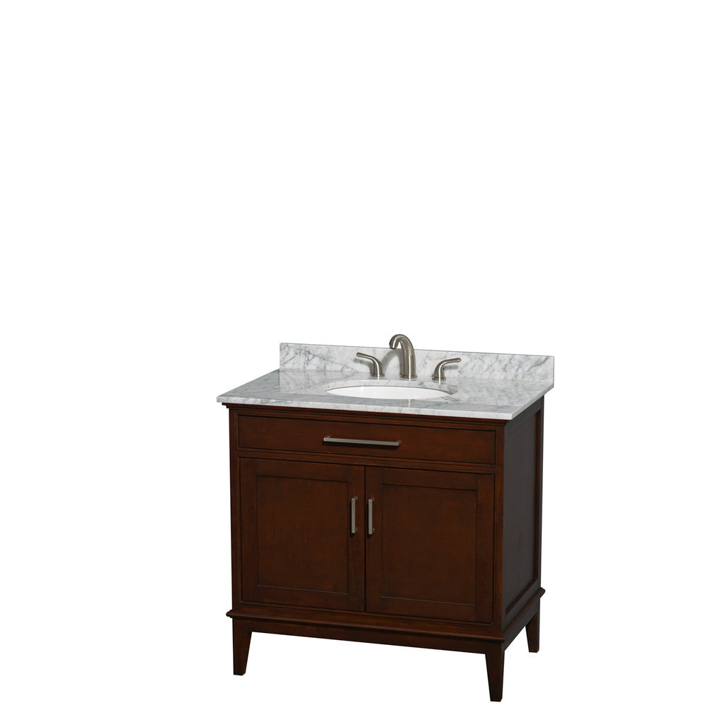 Hatton 36-Inch Single Bathroom Vanity - Dark Chestnut