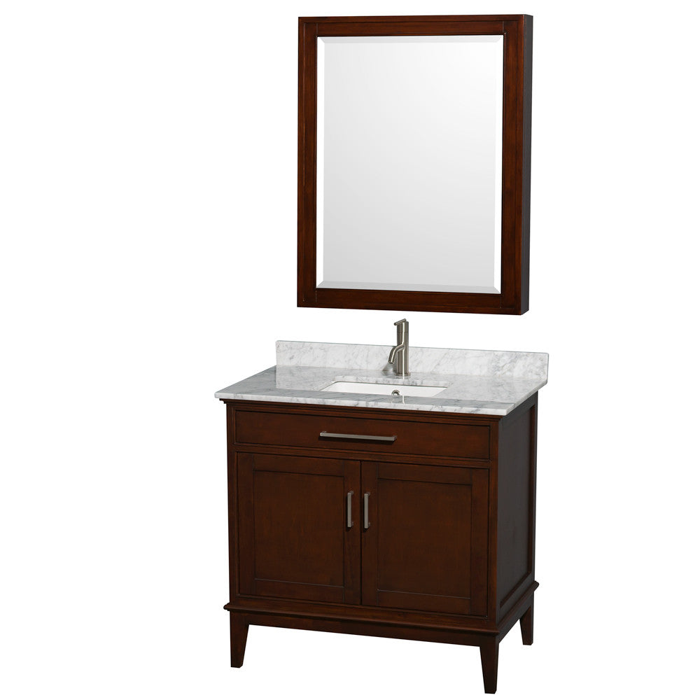 Hatton 36-Inch Single Bathroom Vanity - Dark Chestnut