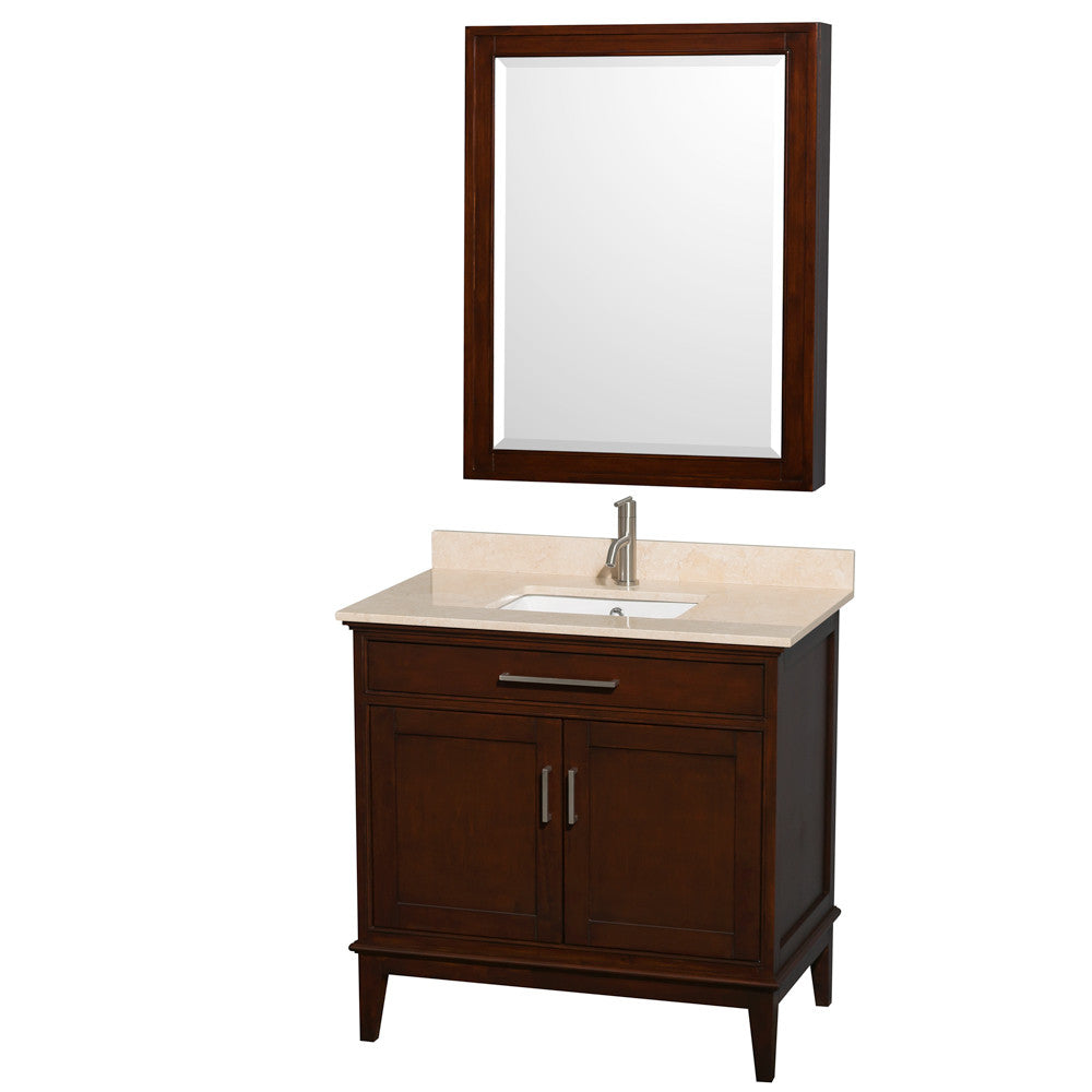 Hatton 36-Inch Single Bathroom Vanity - Dark Chestnut