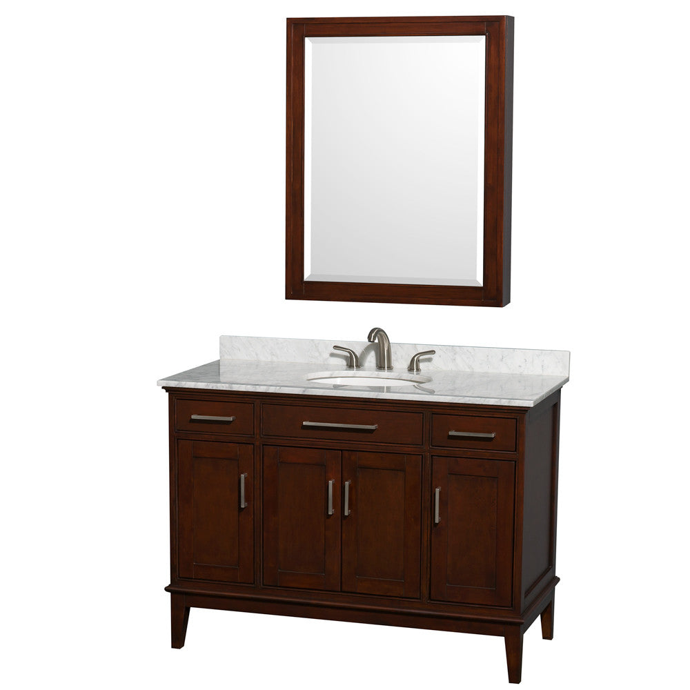 Hatton 48-Inch Single Bathroom Vanity - Dark Chestnut