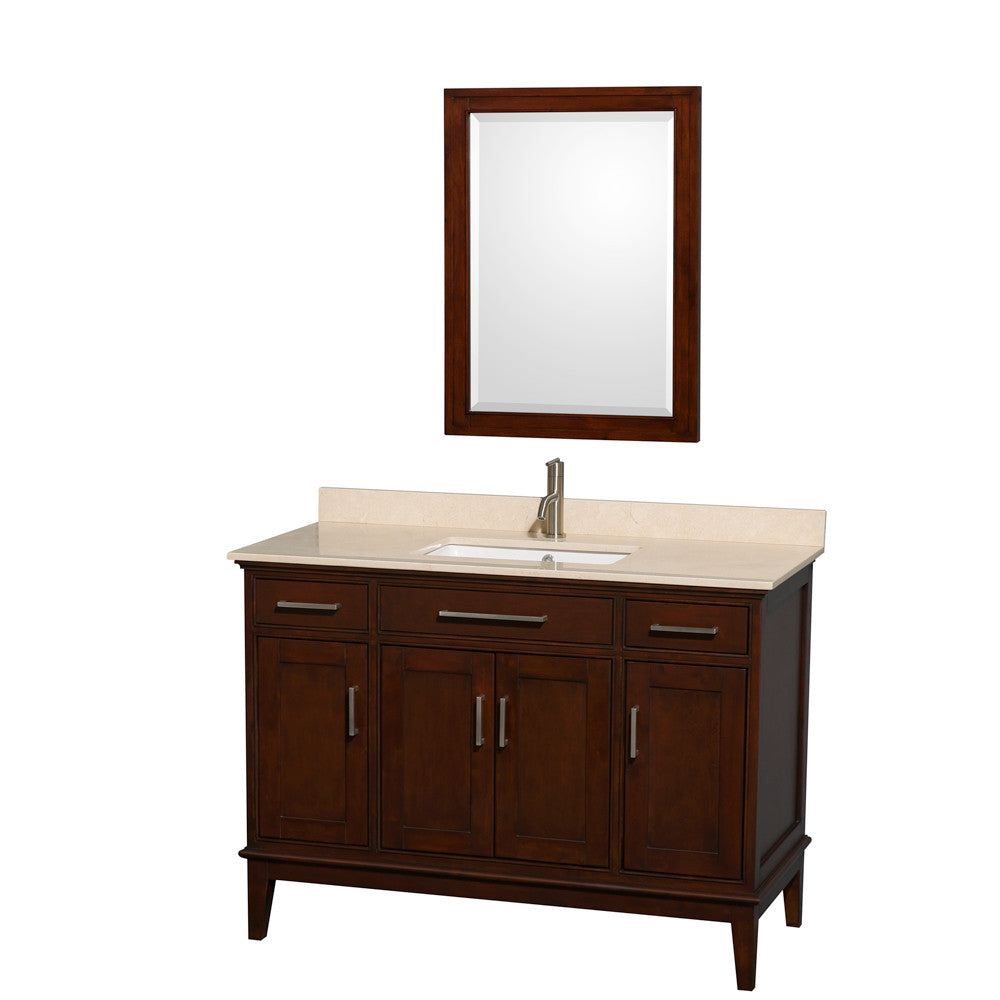 Hatton 48-Inch Single Bathroom Vanity - Dark Chestnut