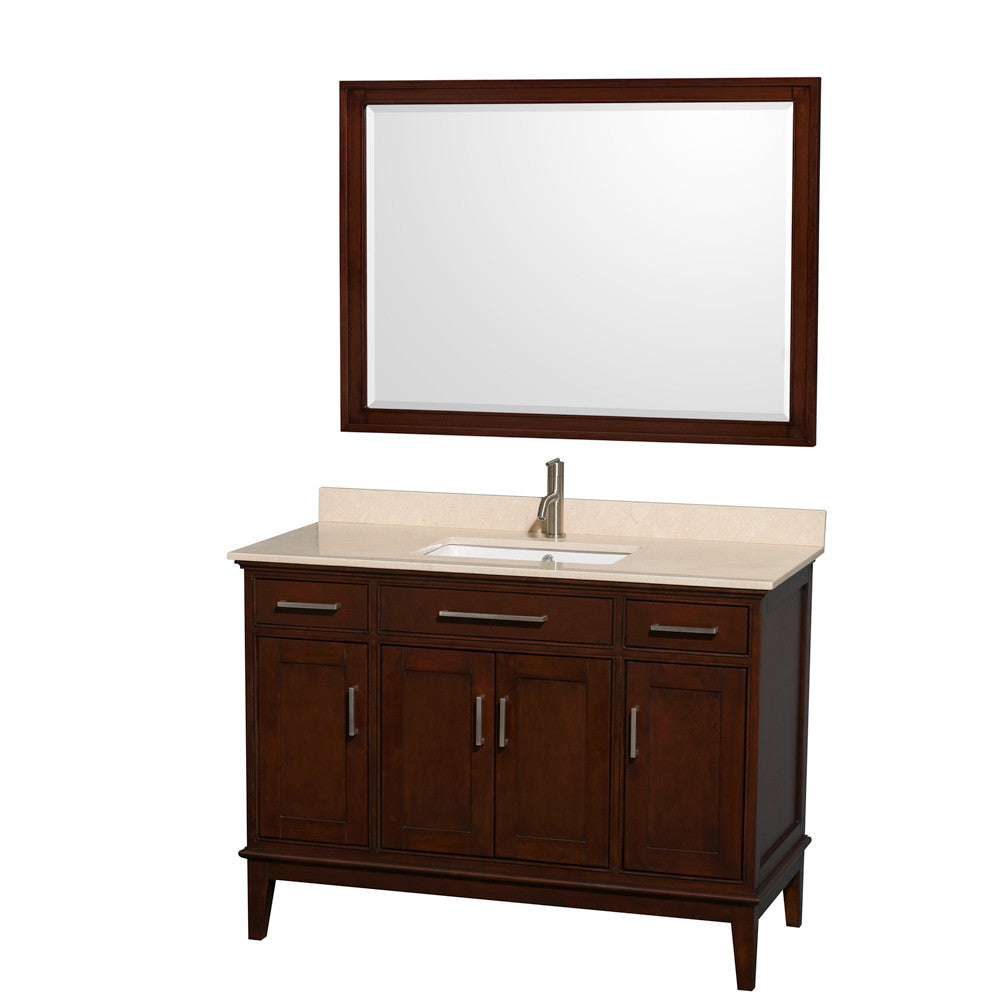 Hatton 48-Inch Single Bathroom Vanity - Dark Chestnut