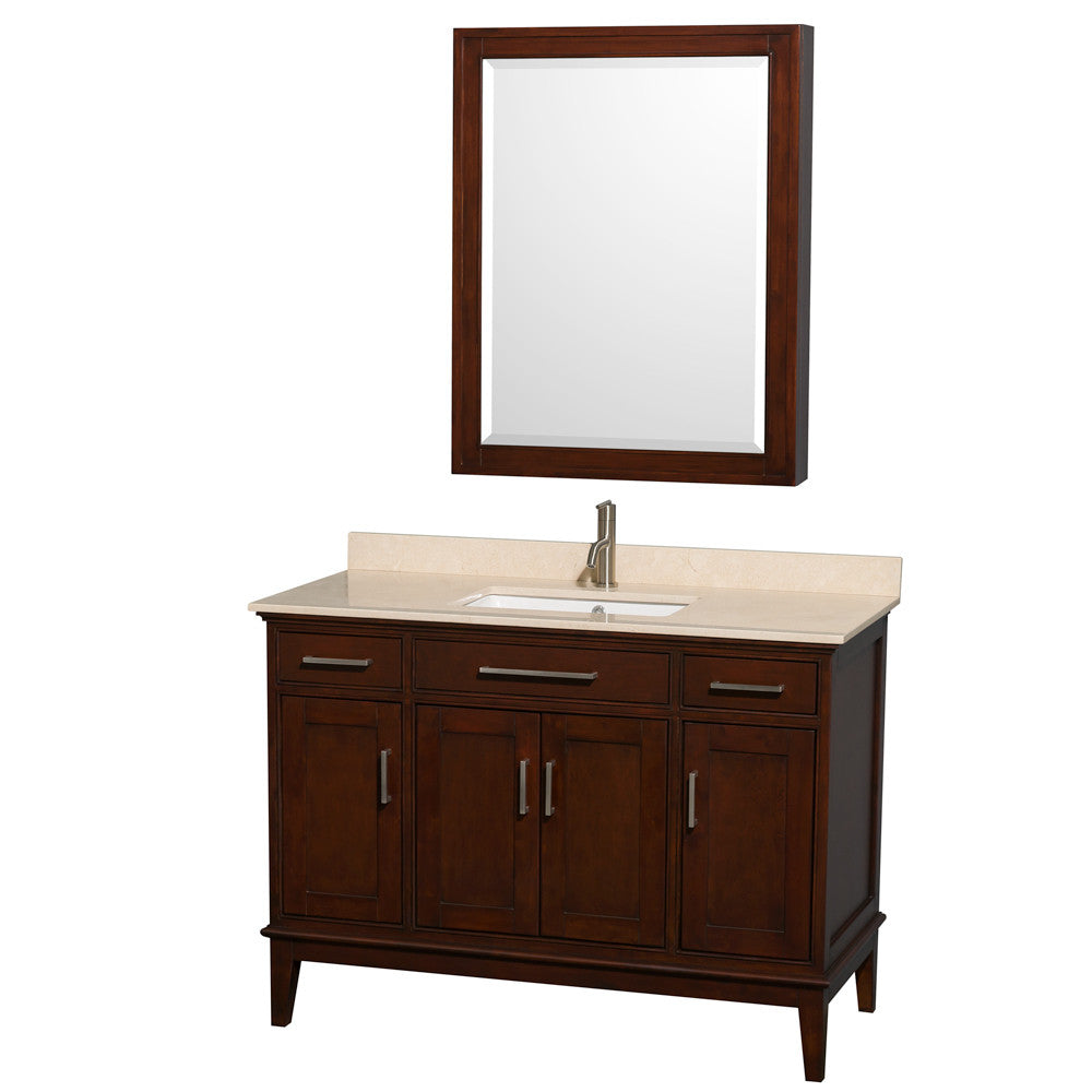 Hatton 48-Inch Single Bathroom Vanity - Dark Chestnut