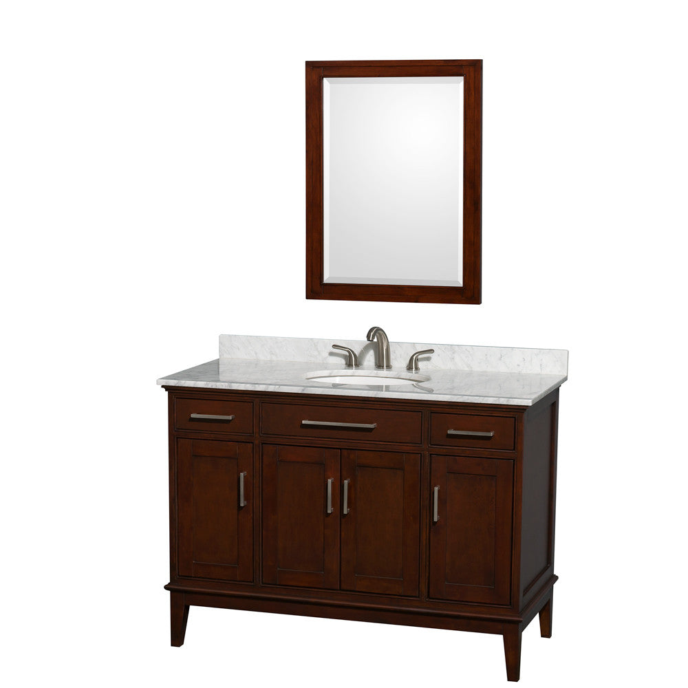 Hatton 48-Inch Single Bathroom Vanity - Dark Chestnut