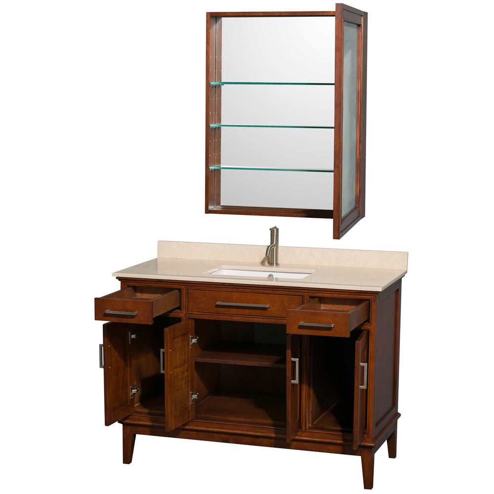 Hatton 48-Inch Single Bathroom Vanity - Light Chestnut