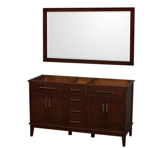 Hatton 60-Inch Double Bathroom Vanity - Dark Chestnut