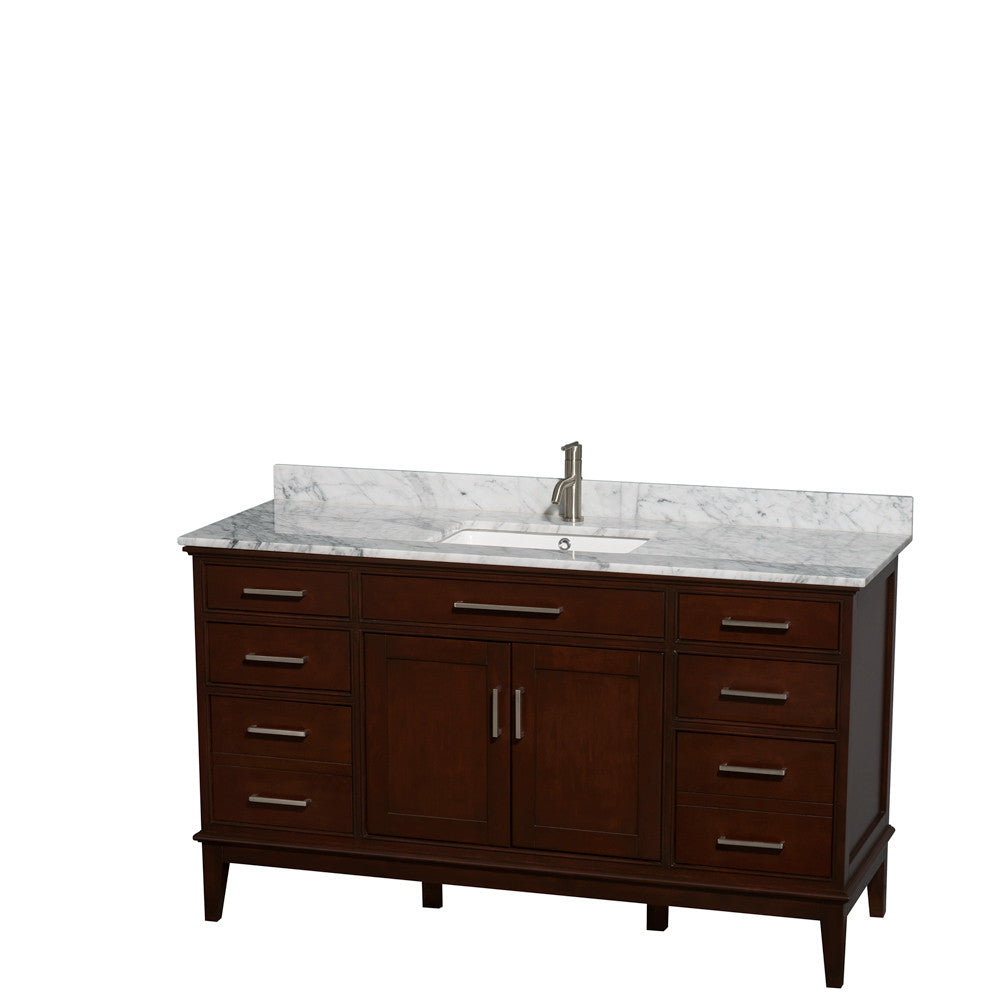 Hatton 60-Inch Single Bathroom Vanity - Dark Chestnut