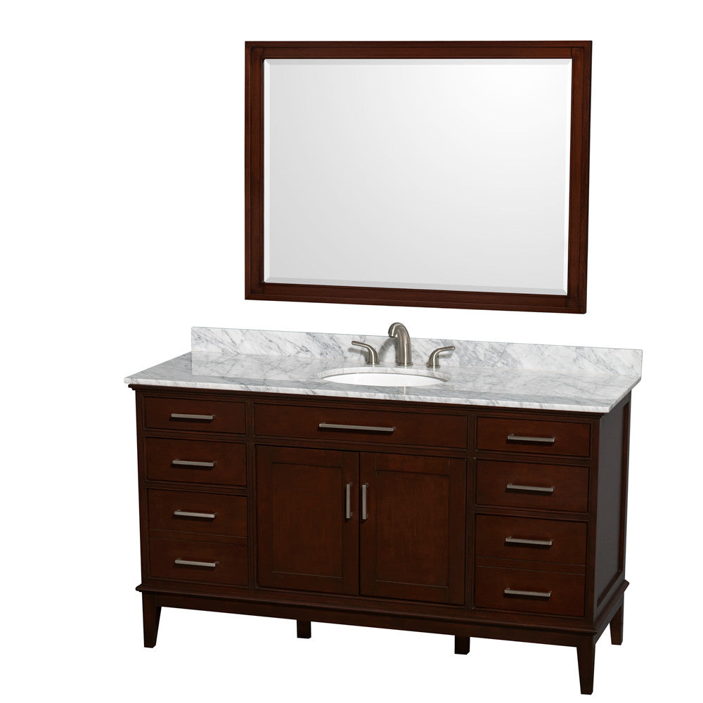Hatton 60-Inch Single Bathroom Vanity - Dark Chestnut