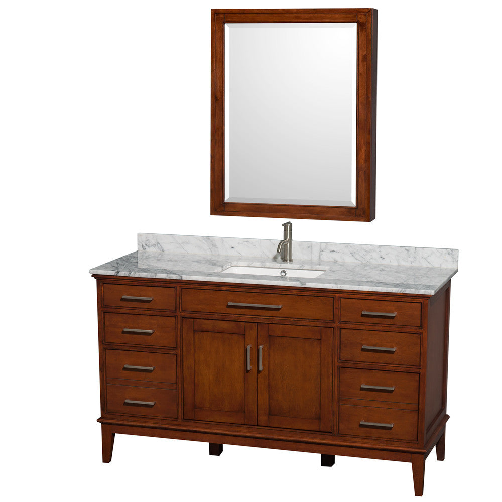 Hatton 60-Inch Single Bathroom Vanity - Light Chestnut