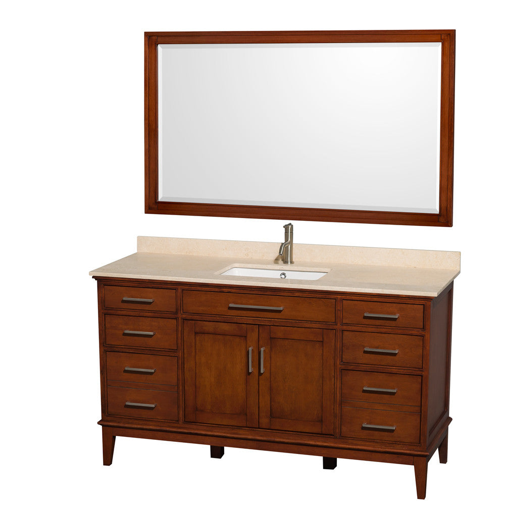 Hatton 60-Inch Single Bathroom Vanity - Light Chestnut