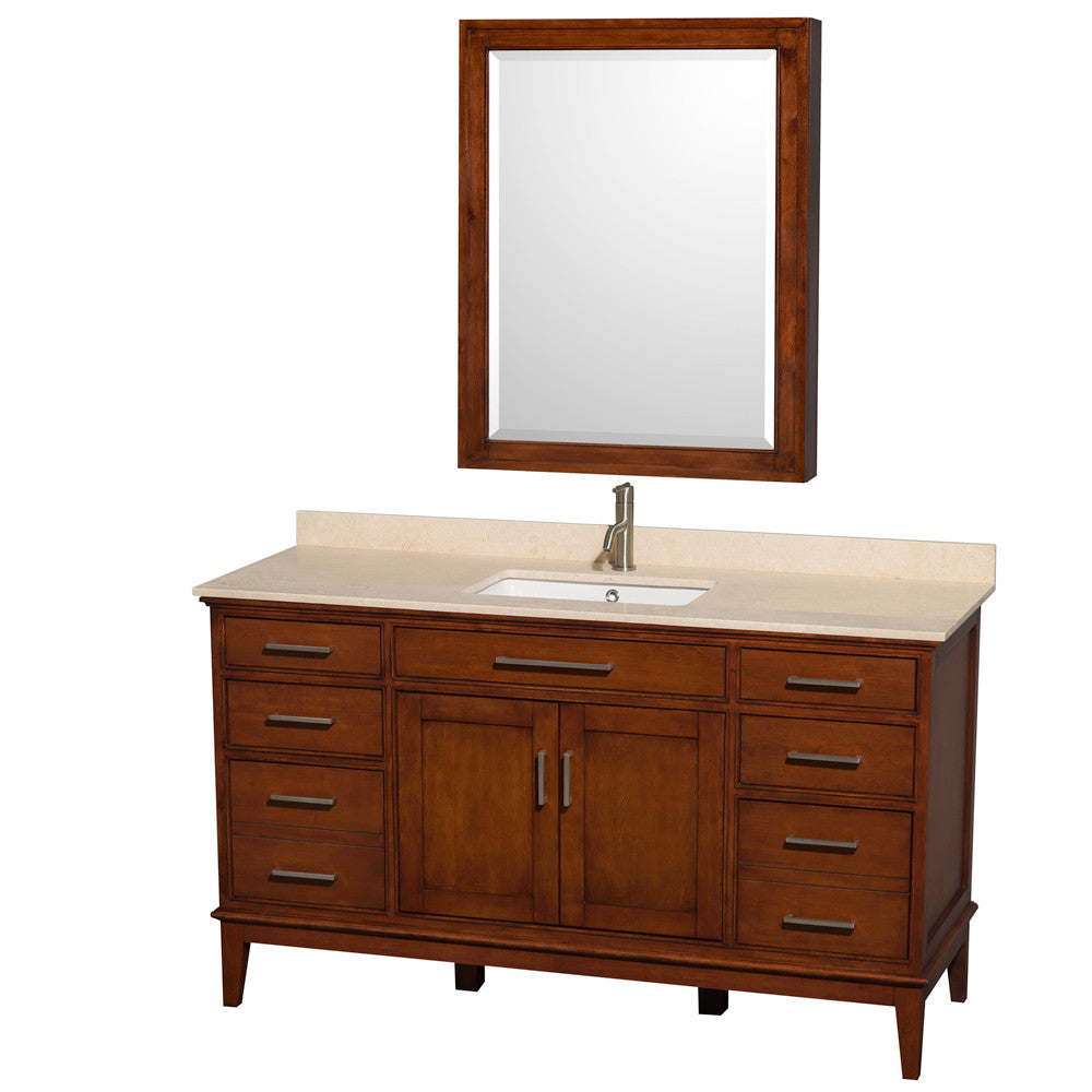 Hatton 60-Inch Single Bathroom Vanity - Light Chestnut