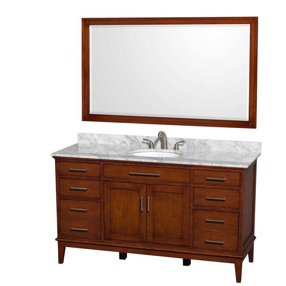 Hatton 60-Inch Single Bathroom Vanity - Light Chestnut