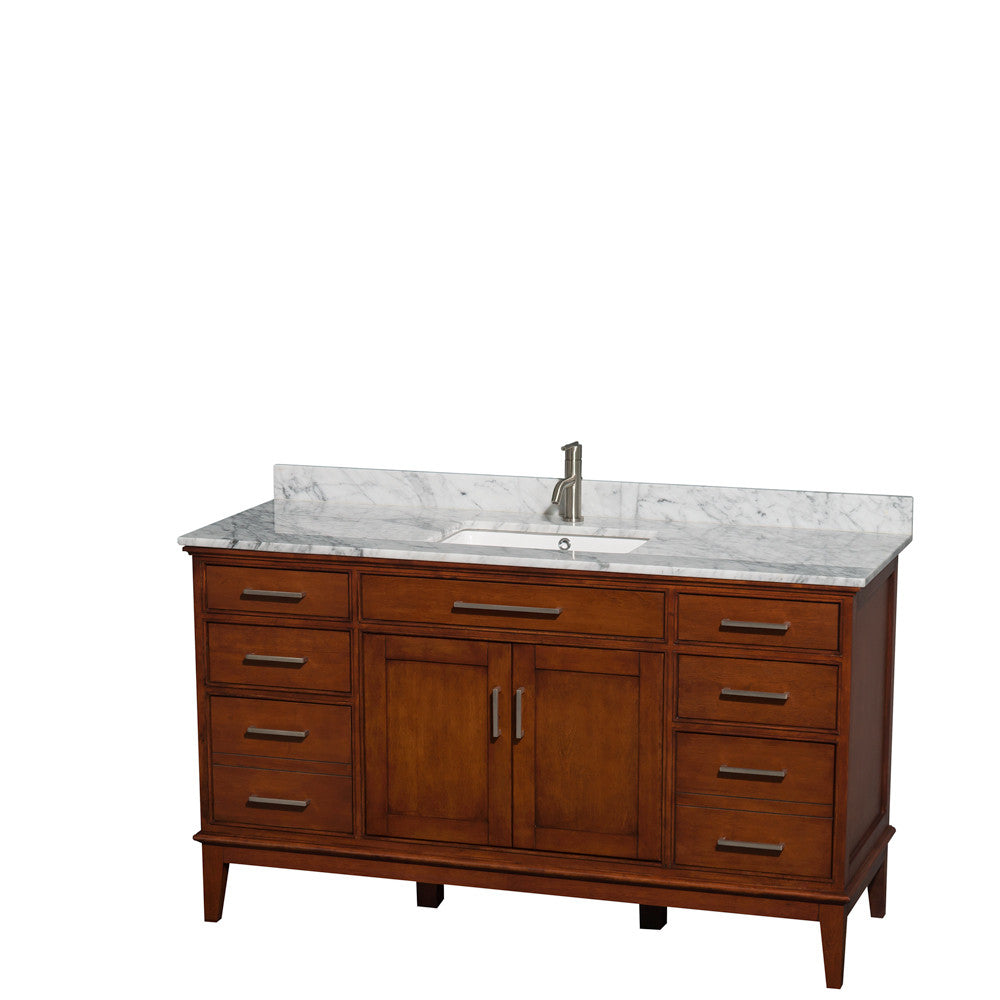 Hatton 60-Inch Single Bathroom Vanity - Light Chestnut