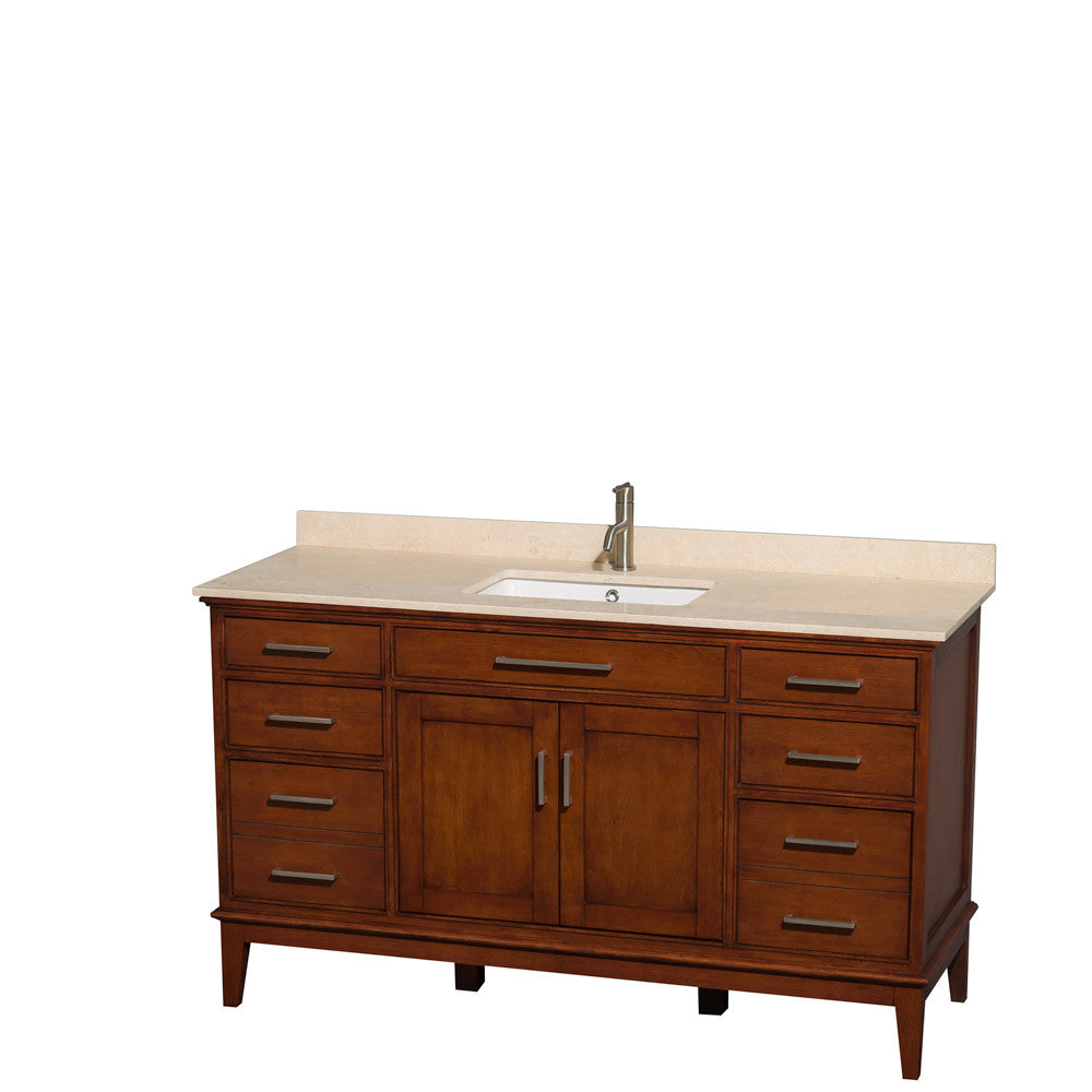 Hatton 60-Inch Single Bathroom Vanity - Light Chestnut