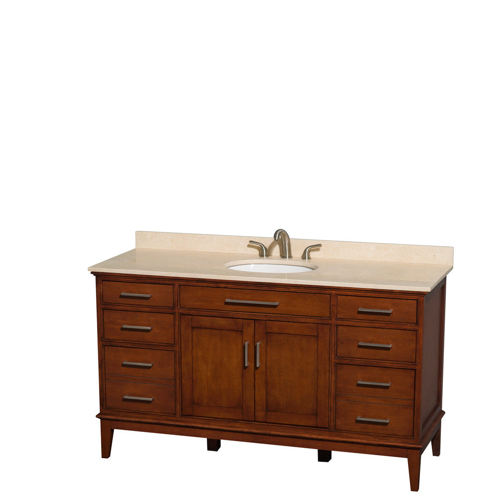 Hatton 60-Inch Single Bathroom Vanity - Light Chestnut
