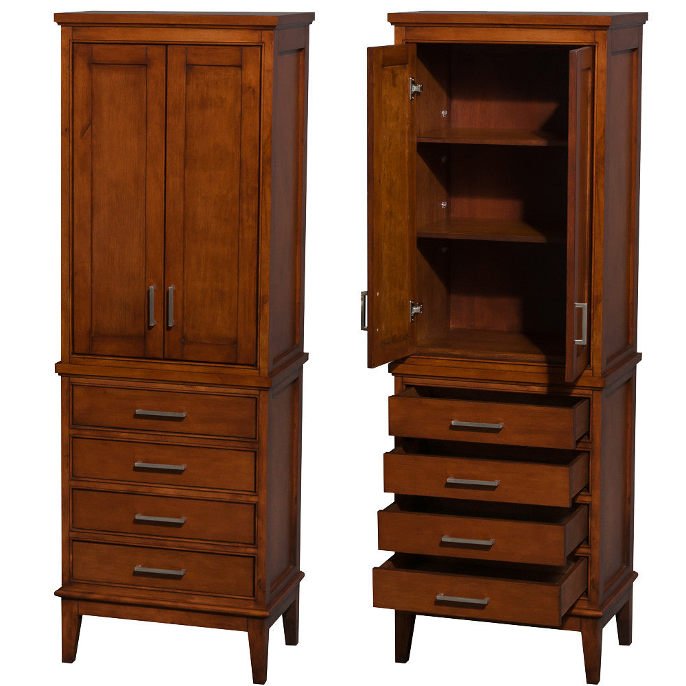 Hatton 60-Inch Double Bathroom Vanity - Light Chestnut
