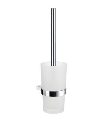 Air AK333 Toilet Brush Wallmount with Container in Frosted Glass