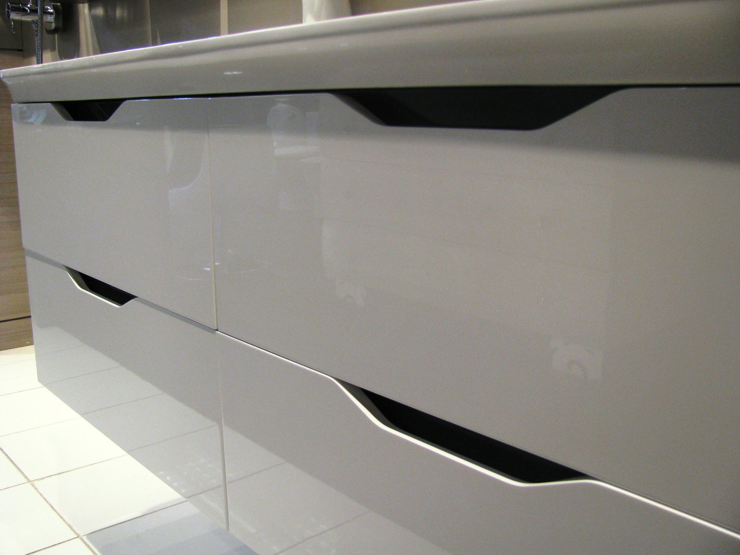 Aquamoon Terzo Double Sink Modern Bathroom Vanity Set - White