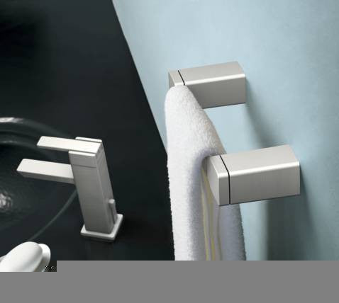 MOEN 90 Degree brushed nickel towel bar/towel ring