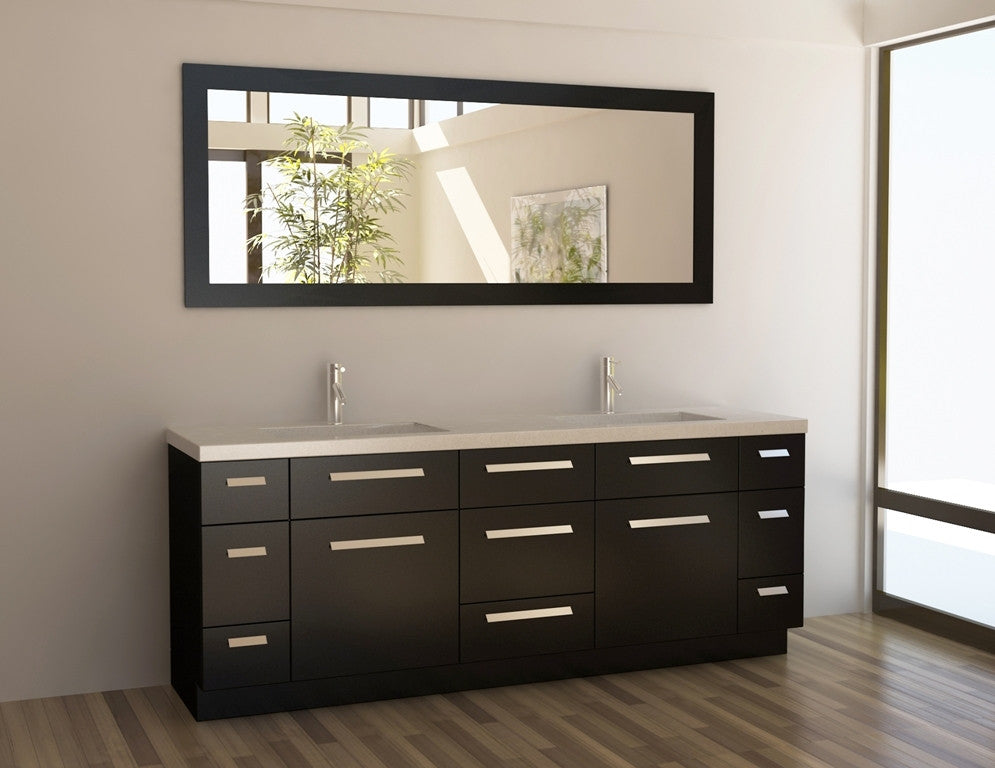 DESIGN ELEMENT Moscony 84" Double Sink Vanity Set