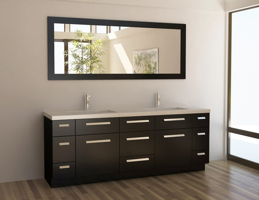 DESIGN ELEMENT Moscony 84" Double Sink Vanity Set