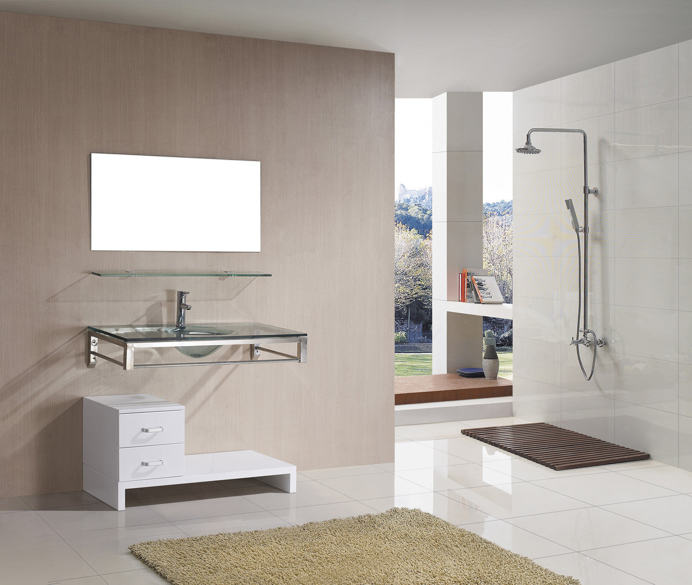 Aquamoon Krystal 39 Modern Bathroom Vanity Set