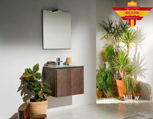 AQUA DECOR Life 24" Doors Modern Bathroom Vanity - Nogal (Bath Trends Exclusive)