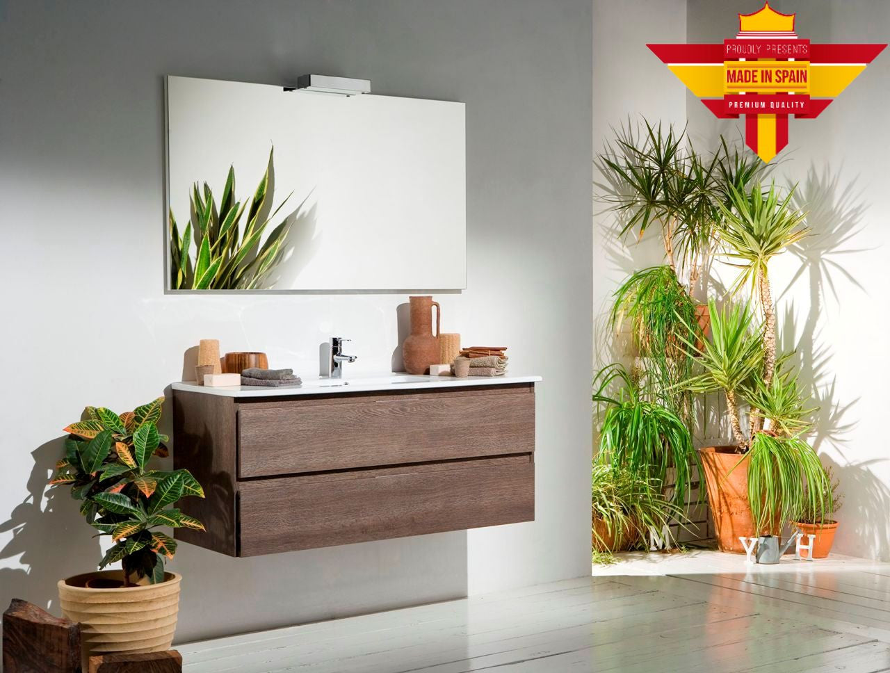 Aquamoon Life 48 Modern Bathroom Vanity Set - Nogal