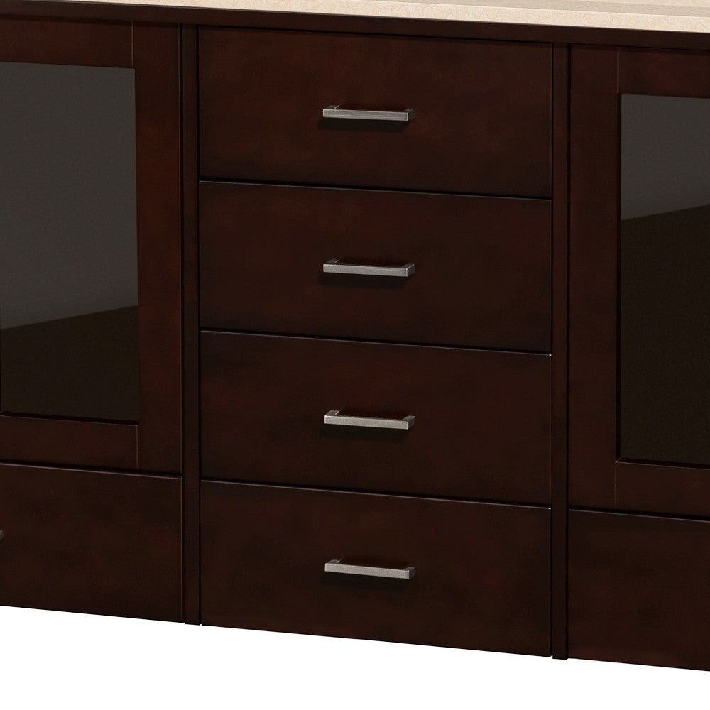 WYNDHAM COLLECTION Lucy 72" Double Bathroom Vanity Set Undermount - Espresso