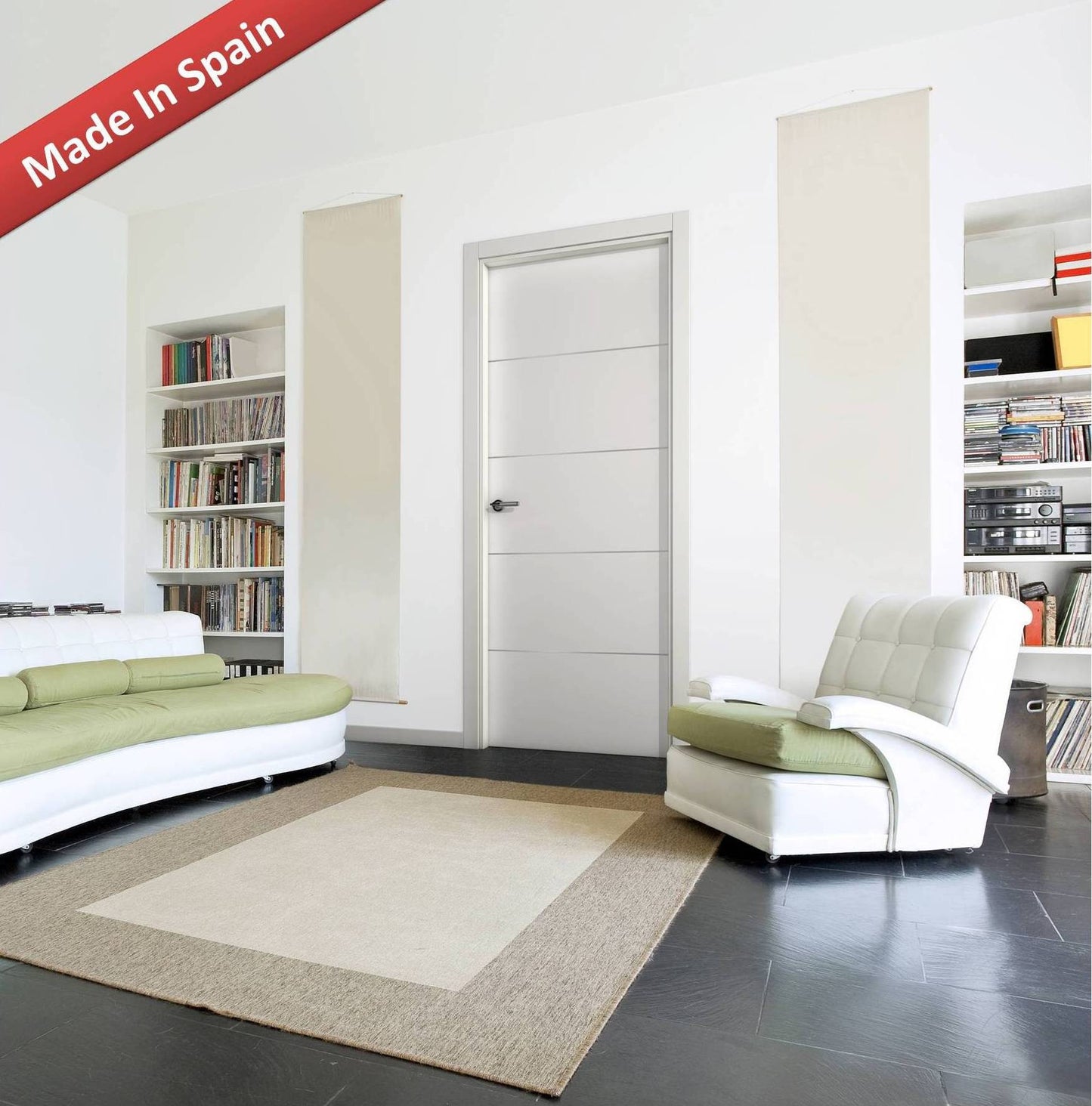 Aquamoon Quattro Interior Door - Lacquered White