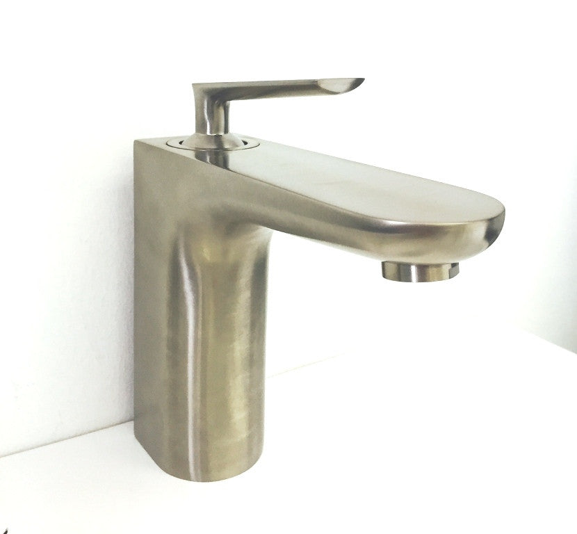 Aquamoon Madrid Single Hole Mount Bathroom Faucet Brushed Nickel