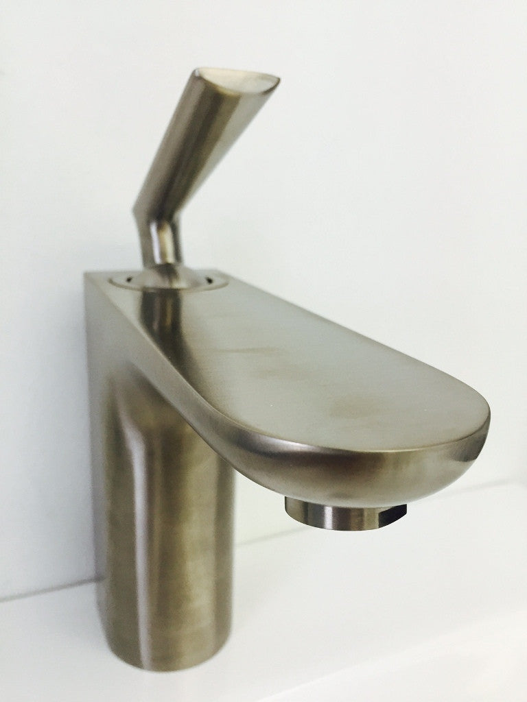 Aquamoon Madrid Single Hole Mount Bathroom Faucet Brushed Nickel