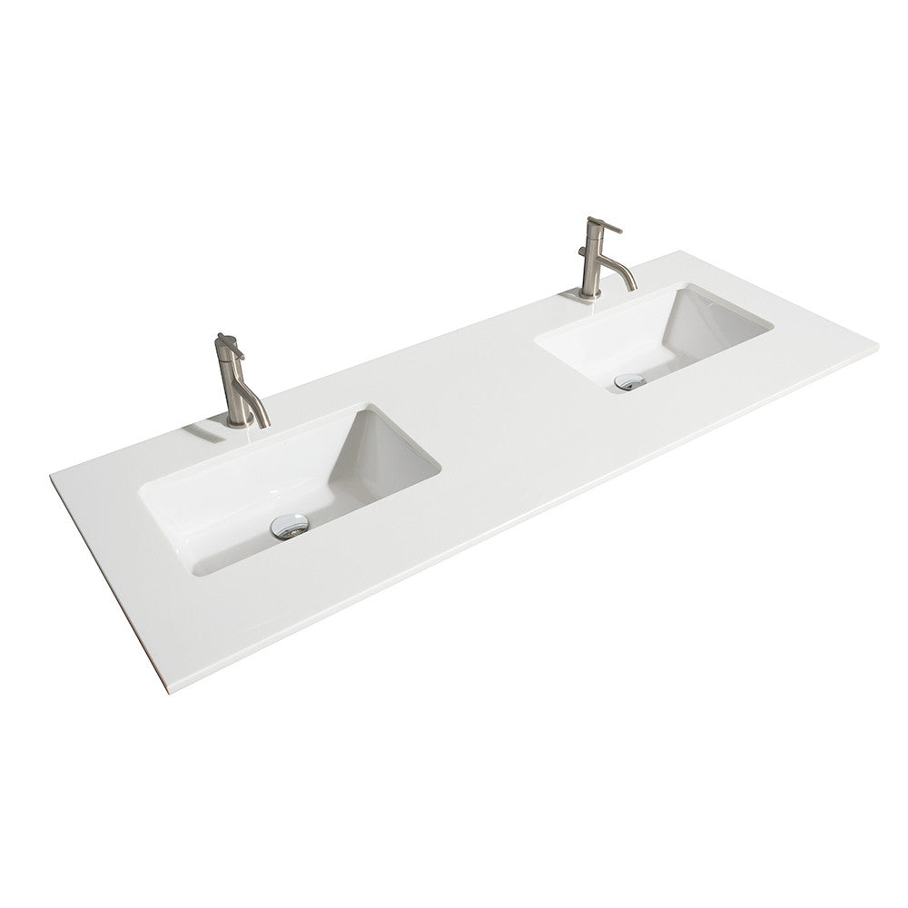 WYNDHAM COLLECTION Manola 60-Inch Double Wall-Mounted Bathroom Vanity Set - Espresso