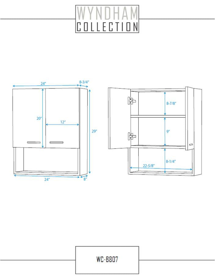 Maria Bathroom Wall Cabinet By Wyndham Collection - Espresso