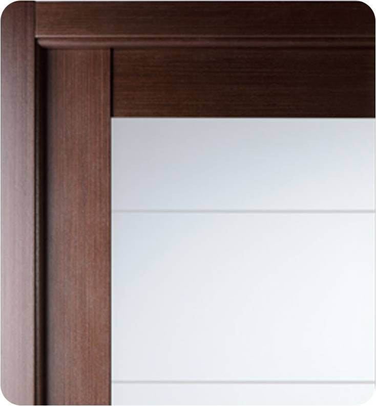 Maximum 209 Interior Door In A Wenge Finish W/ Frosted Glass