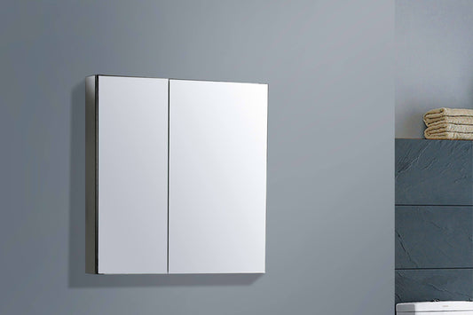 Aqua Decor 730 Modern Bathroom Medicine Cabinet W/ Mirrors - 25 Inches