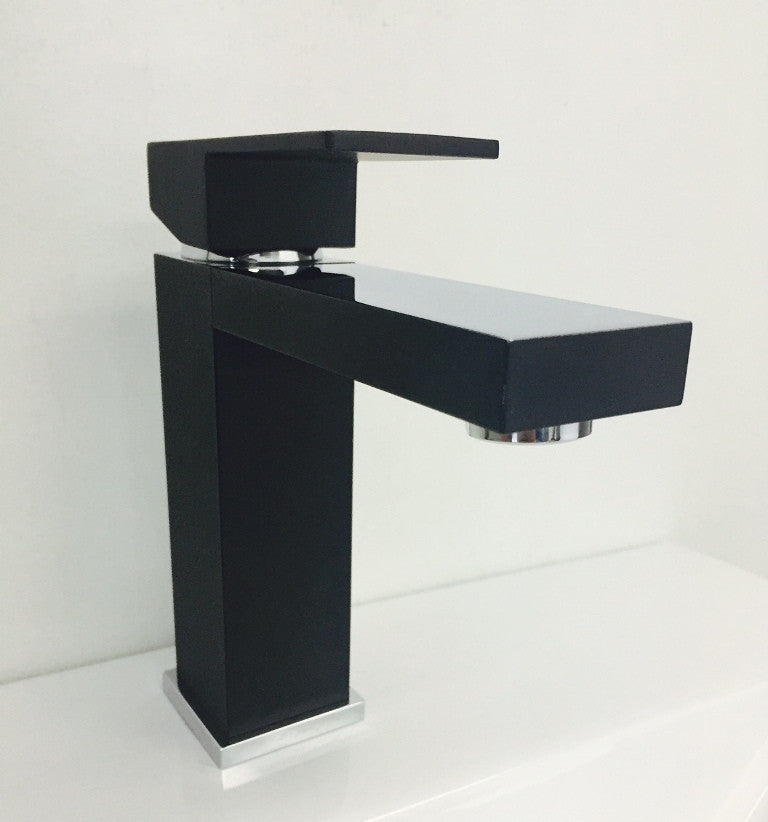 Aquamoon Milan Single Hole Mount Bathroom Faucet Black