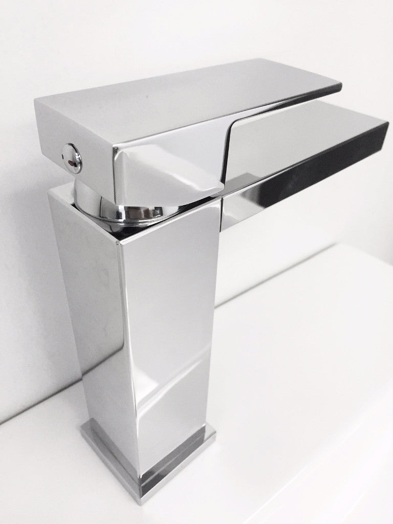 Aquamoon Milan Single Hole Mount Bathroom Faucet Chrome