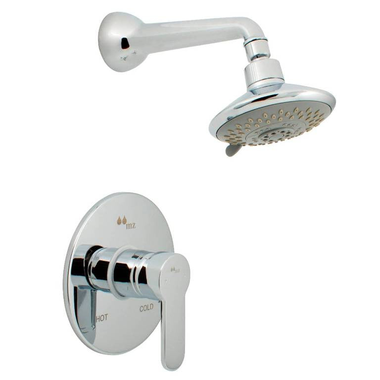 Mz Activa Modern Bathroom Shower Set - Chrome