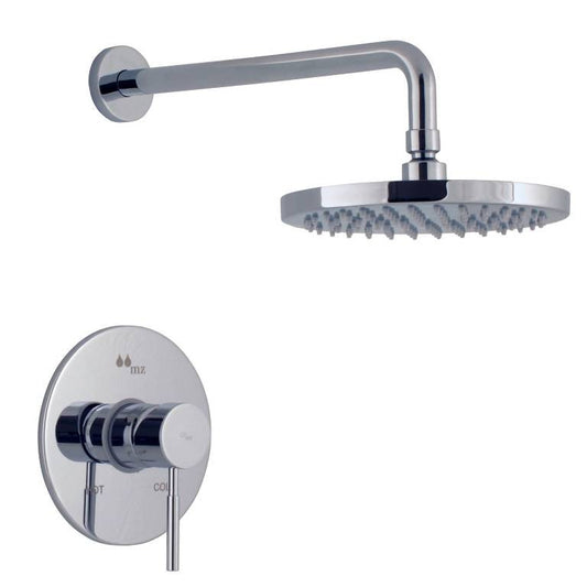 Mz Minima Modern Bathroom Shower Set - Chrome Or Brushed Nickel