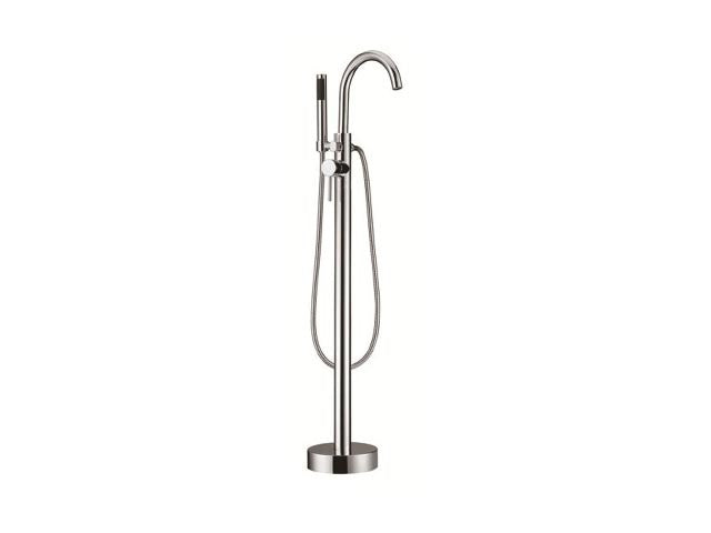 Aquamoon New Age Round Modern Floor Mount Faucet - Chrome