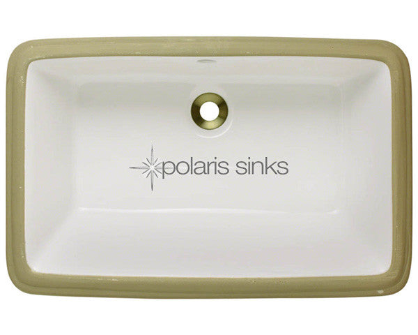 POLARIS P2181UB Porcelain Bathroom Undermount Sink - Bisque